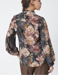 Sisters Point GADA SH59 Skjorta Flower Bordeaux 2