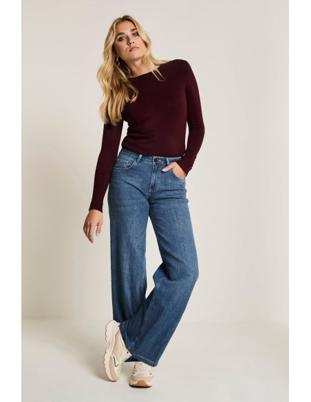 Para Mi Mira Wide Denims L32 Smockey Indigo