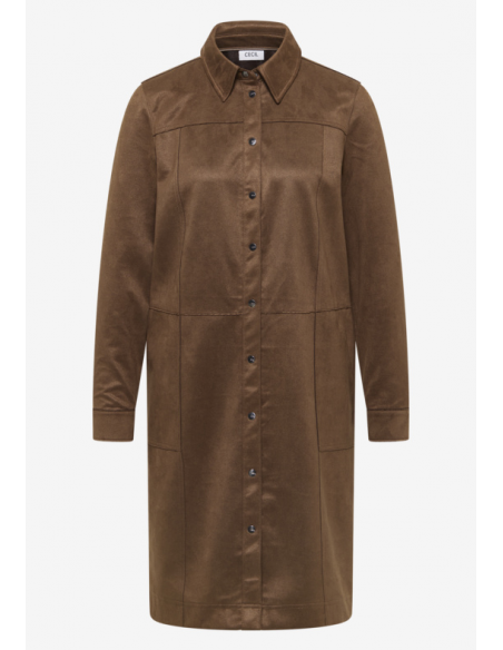 Cecil Solid Velours Dress 144674 Mocha Caramel