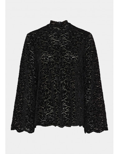 Isay Kamille Lace Blouse Black