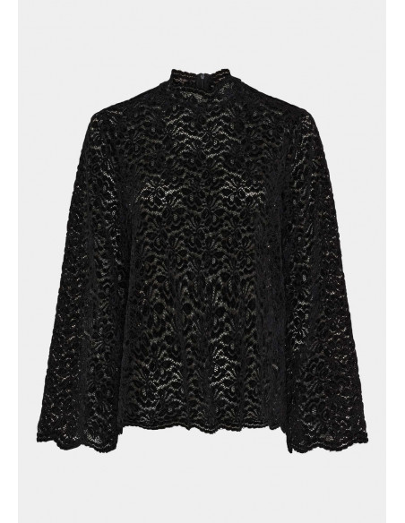 Isay Kamille Lace Blouse Black