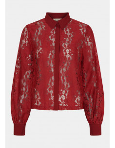 Isay Kimie Lace Shirt Warm Red 2