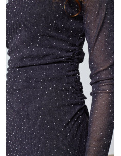 Sisters Point Esme Dress Black/Silver 2