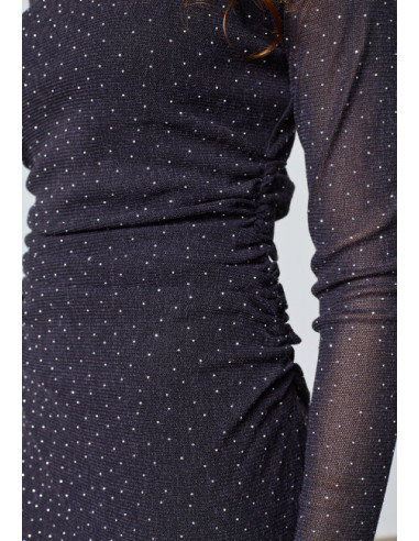 Sisters Point Esme Dress Black/Silver