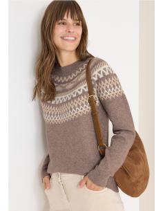 Cecil Cosy norwegian Jacquard 303538 Brun