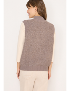 Cecil Boucle Zipper Vest Brun 254055 2
