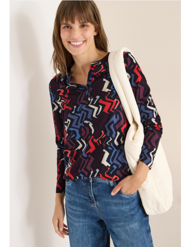 Cecil Geometric AOP Tunic 324275 Black Multi