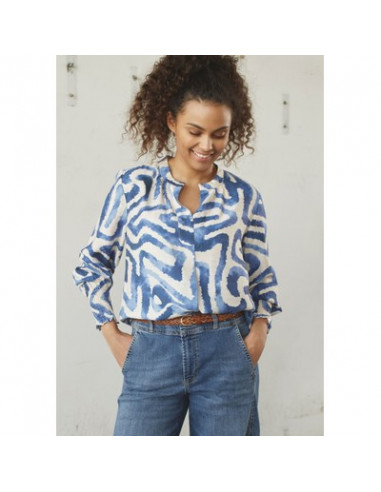 Isay Ane Printed Blouse Blue Graphical