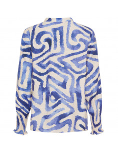 Isay Ane Printed Blouse Blue Graphical 2