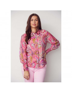 Isay Lotta Smock Shirt Rose Paisley