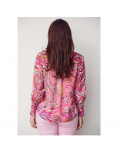 Isay Lotta Smock Shirt Rose Paisley 2
