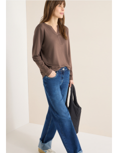 Cecil Solid T-shirt Tunic 324552 Urban Taupe