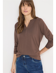 Cecil Solid T-shirt Tunic 324552 Urban Taupe 2