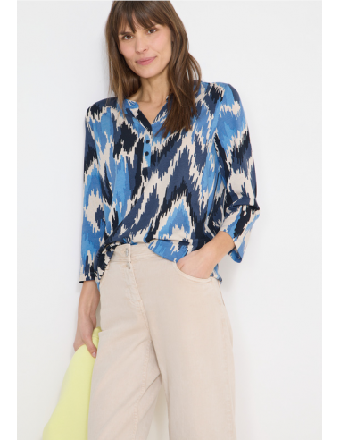 Cecil Multi AOP Button Tunic 324646 Cloud Blue