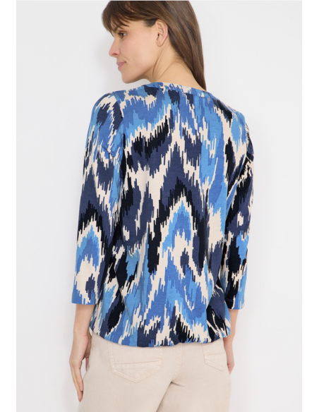 Cecil Multi AOP Button Tunic 324646 Cloud Blue