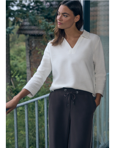 Cecil Structured Poloshirt 324648 Vanilla white