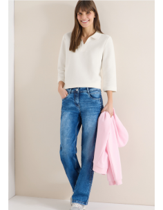Cecil Structured Poloshirt 324648 Vanilla white 2