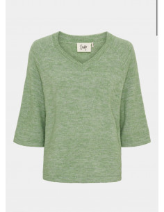 Isay Anna s/s V-neck Pullover Delicate Green 2