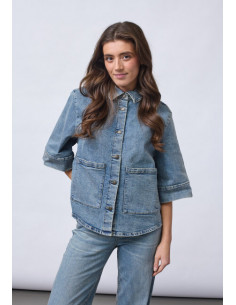 Sisters Point Olea Jacket Mid Blue