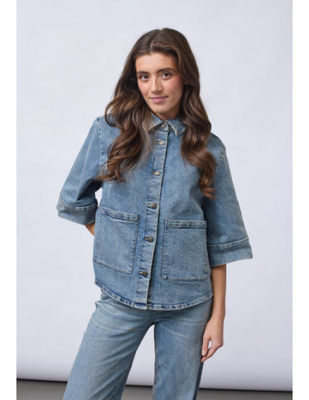 Sisters Point Olea Jacket Mid Blue