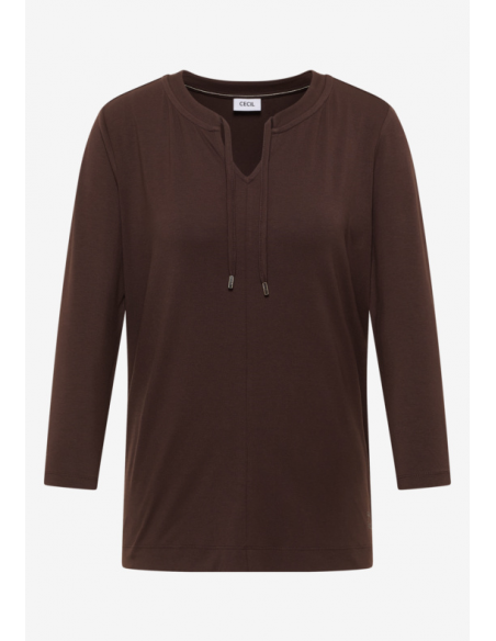Cecil TOS Solid Tunic 324815 Macchiato Brown