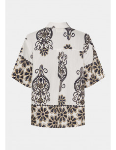 Isay Ane Button Shirt N25 Summer Border Print 2