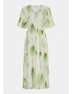 Isay Ane Stretch Dress N27 Green Watercolor 2