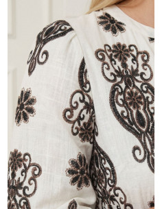 Isay Ane Long Dress Summer Border Print 2