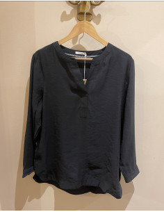 Cecil Solid Longstyle Blouse Black