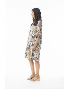 Orientique Macieo Dress Contemporary 3/4 Sleeve Blå 2