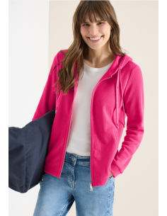 Cecil NOS Solid T-Shirt Jacket 324827 Beetroot Pink