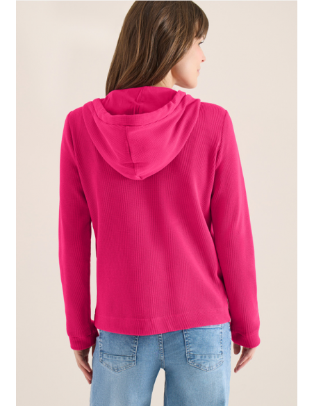 Cecil NOS Solid T-Shirt Jacket 324827 Beetroot Pink