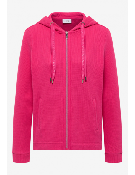 Cecil NOS Solid T-Shirt Jacket 324827 Beetroot Pink