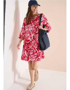 Cecil AOP Structure Dress 144850 Glazed Apple