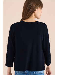 Cecil Open Knit Jacket 325030 Universal Blue 2