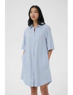 Part Two BerritPW Dress Light Blue Chambrey