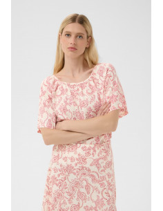 Part Two BenthaPW Blouse Peach Blossom Dot Paisley
