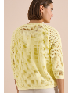 CECIL TOS Crochet V-neck 303864 light buttermilk 2