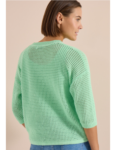 CECIL TOS Crochet V-neck 303864 Juicy Lime 2