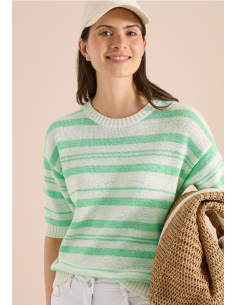 Cecil Striped Tapeyarn Pullover 303866 Juicy Lime
