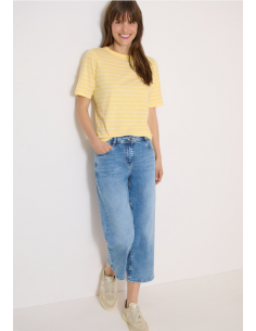 Cecil Striped Slubyarn Shirt 325123 Buttermilk Yellow