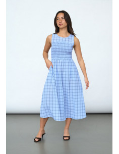 Sisters Point Eliba Dress Blue Check