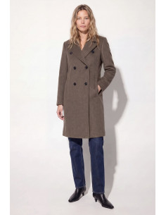 Rock and blue Helena Coat Mole Brown Melange