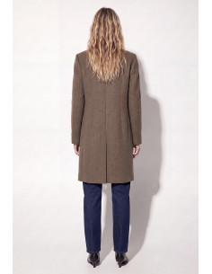 Rock and blue Helena Coat Mole Brown Melange 2