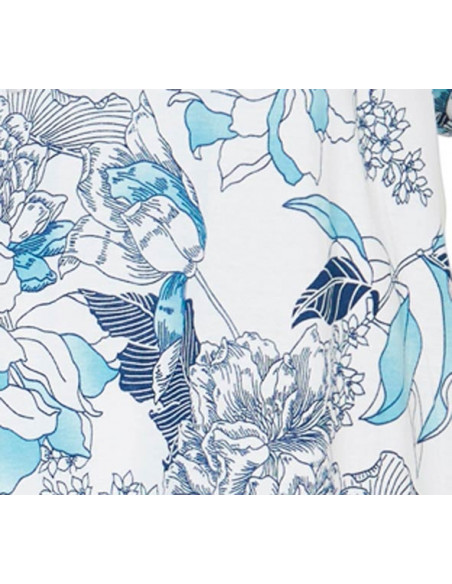 Damella Nattlinne Blommig Ljusblå