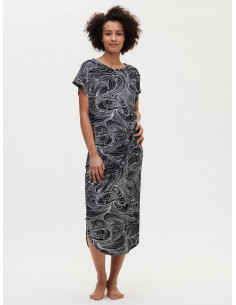 Nanso Långt Nattlinne Simpukka Svart