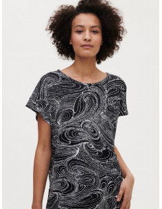 Nanso Långt Nattlinne Simpukka Svart 2