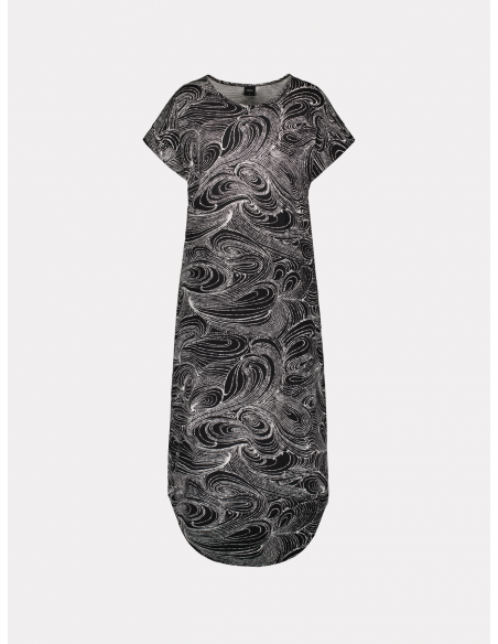 Nanso Långt Nattlinne Simpukka Svart