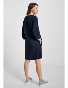 Cecil Solid Structure Dress Deep Blue 2