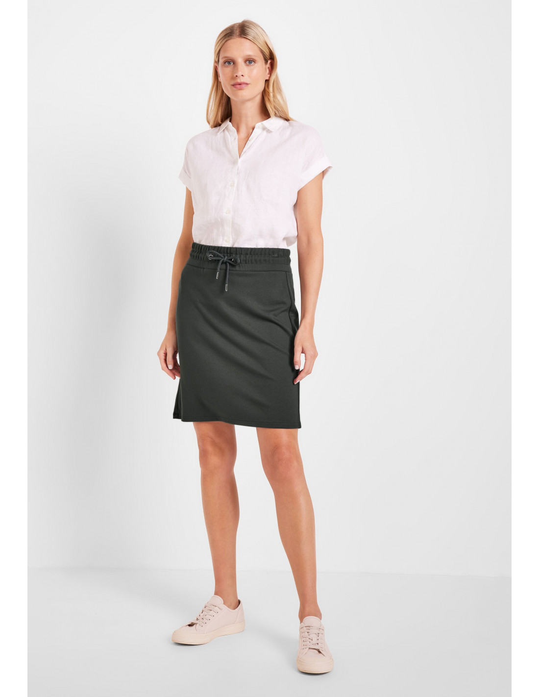 Cecil Style Tracey Jersey Skirt Easy Khaki